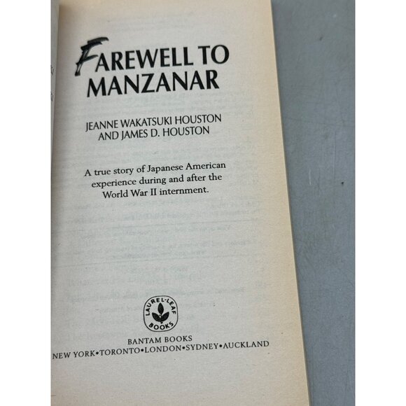 Farewell To Manzanar By Jeanne Wakatsuki Houston James D. Houston Paperback book - Picture 7 of 8